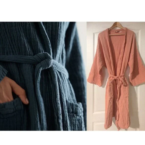 NEW! Season Home Collection | Cotton Robe - Picture 1 of 9